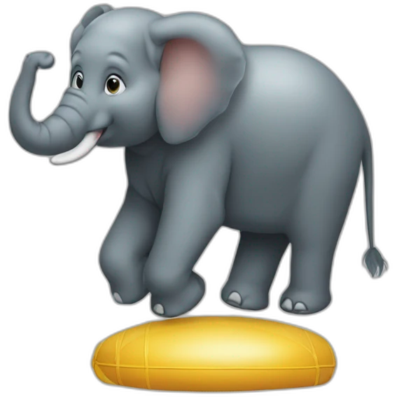 Éléphant sur ballon emoji