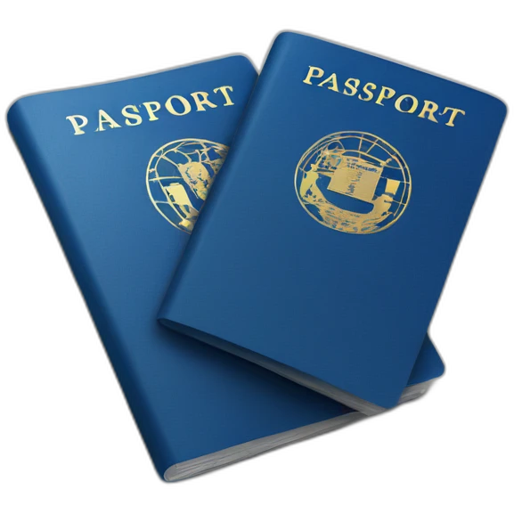 blue passport document emoji