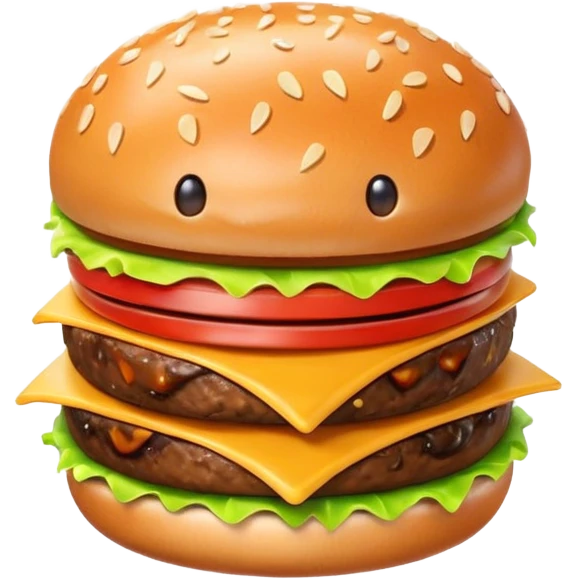 3D emoji of a bitten burger, first bite achievement, cute and modern, soft lighting, glossy, isolated, no background, mobile app icon
 emoji