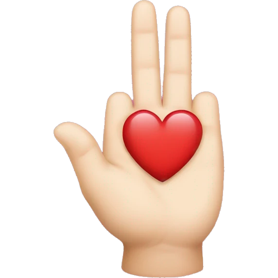 heart using finger but the pinky finger is straight  emoji