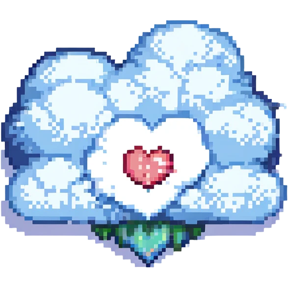 a cloud with a heart on it emoji