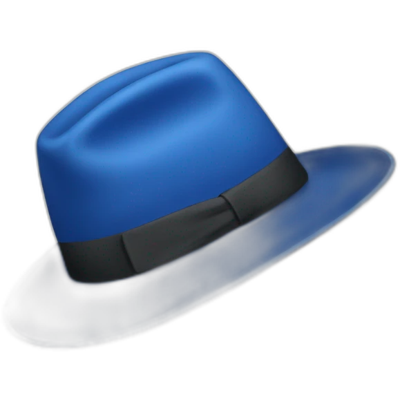 Chapeau bleu emoji