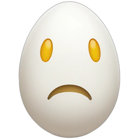 Egg with face emoji