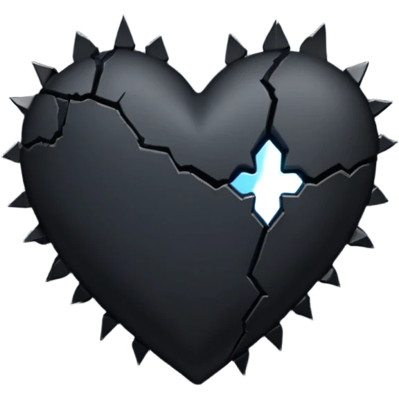 Black heart break emoji