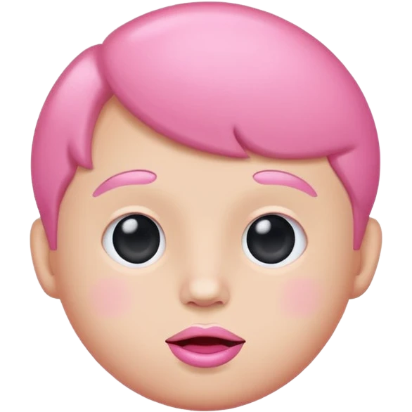 Bubble gum with a handsome face on it emoji