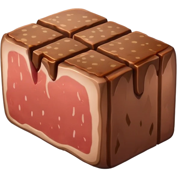 Minecraft steak emoji