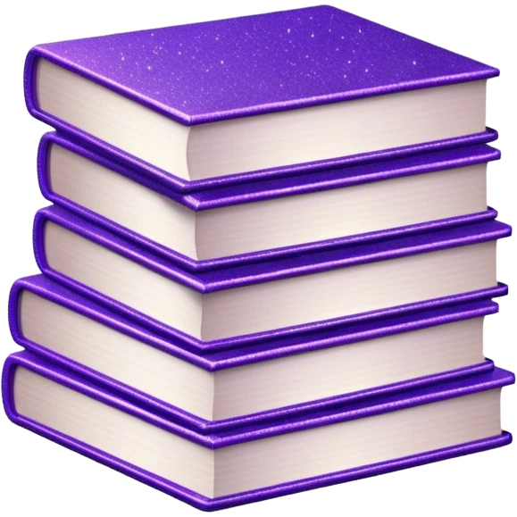 glitter purple books emoji