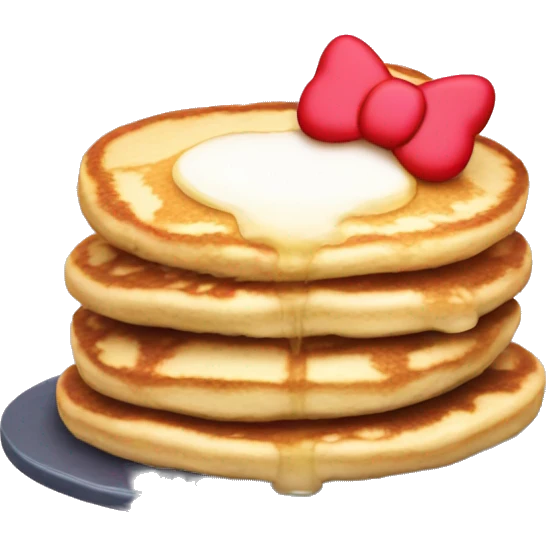 2d hello kitty as a pancake emoji