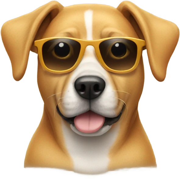 Dog with sunglasses  emoji