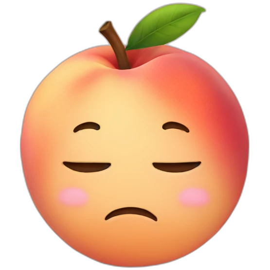 Sad peach emoji