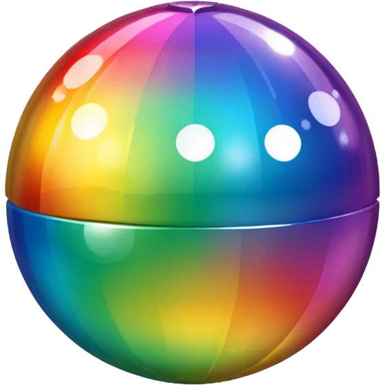a disco ball with rainbow gradient emoji