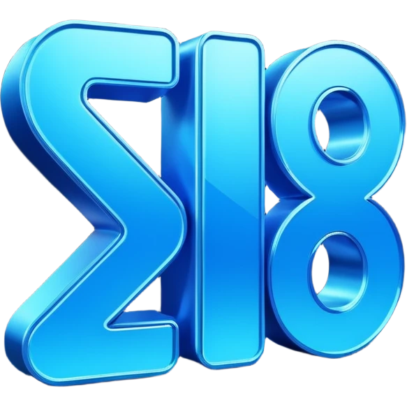 3D-rendered digital text that reads '!spin 123456' in bold, futuristic lettering. The letters are glossy, vibrant electric blue with metallic reflections and subtle neon edges.  emoji