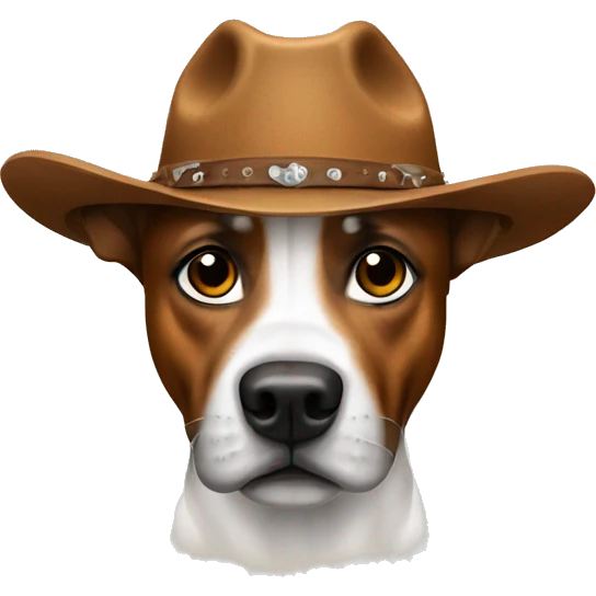 cowboy boxer dog emoji