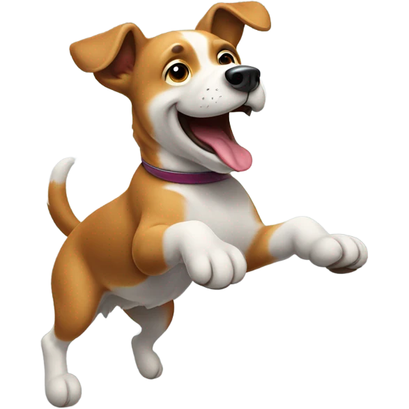 Dog dancing emoji