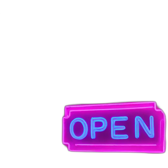 open sign neon emoji