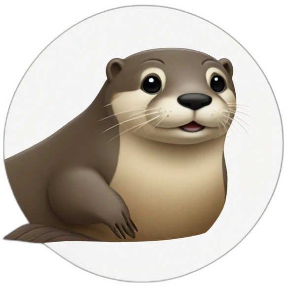 Une loutre sur une bouée   emoji