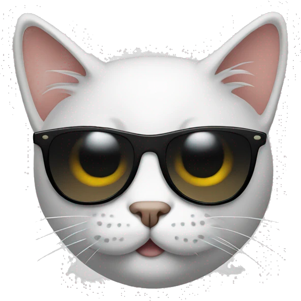 Cat with sunglasses emoji