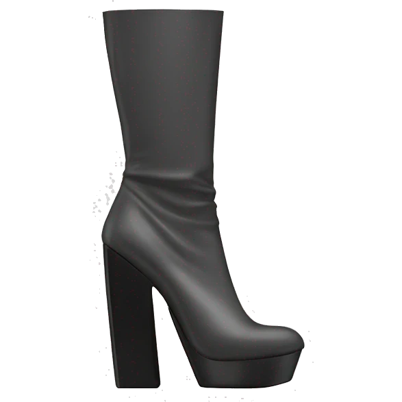 Rick owens sliver heel boots  emoji