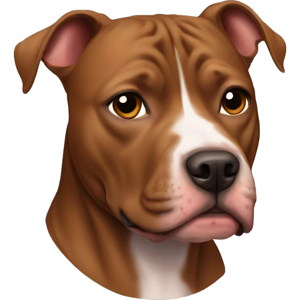 Brown Pitbull laying emoji