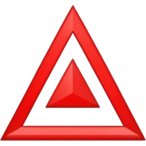 triangulo hacia abajo rojo emoji