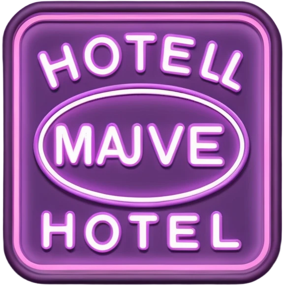 Mauve retro hotel sign emoji