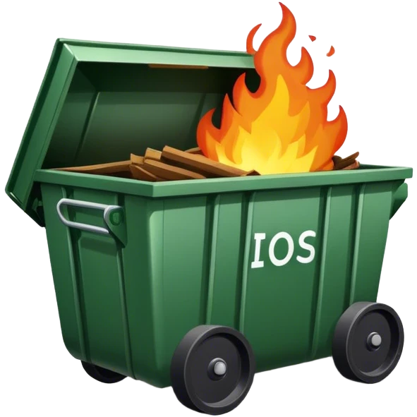Dumpster fire emoji
