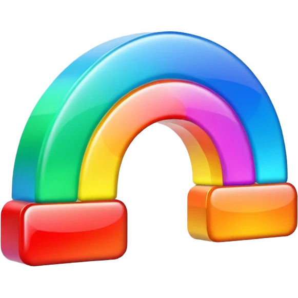 glowing led light, rainbow coloured, one big sign emoji