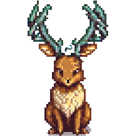 jackalope, pixel art style emoji