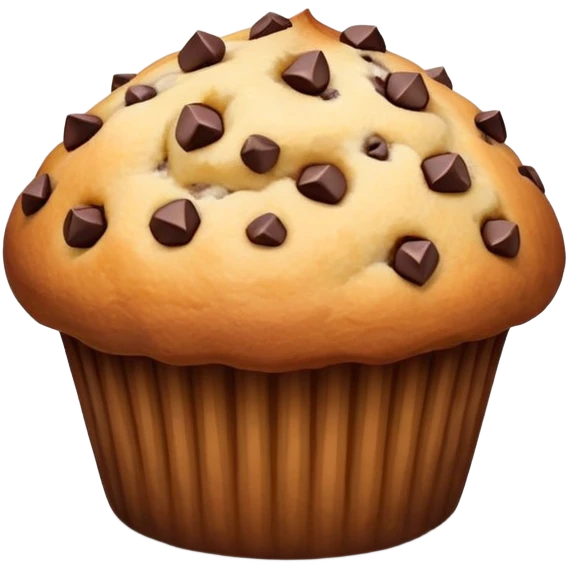 muffin with chocolate chips emoji