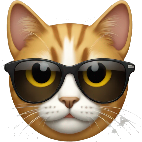 Cat with sunglasses emoji