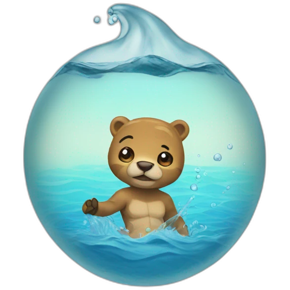 A horsd on water emoji