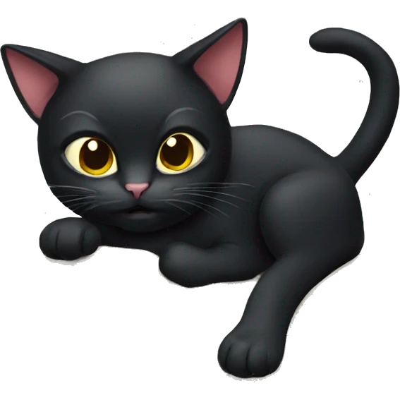 A black cat reading a book emoji
