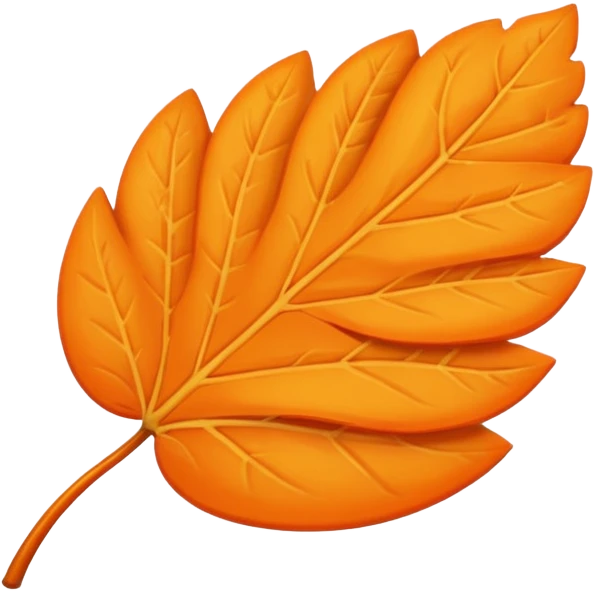 orange round leave emoji