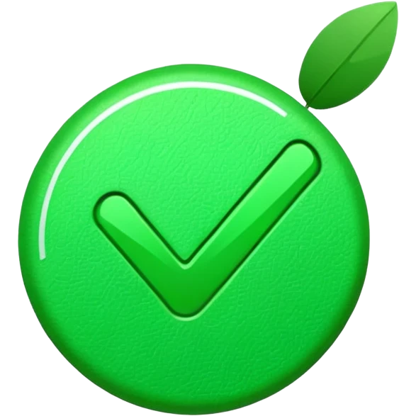 A tick sign with the background as blue emoji