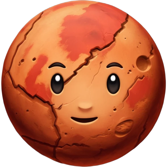 planet mars in space emoji