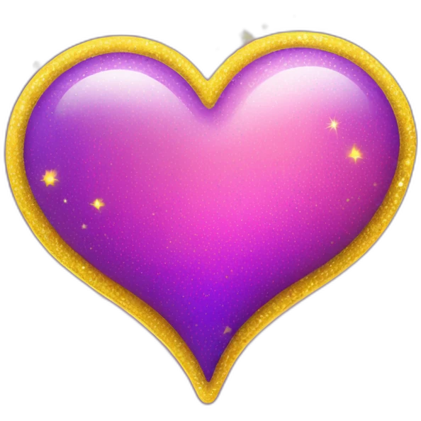 pink-and-purple-heart-with-yellow-sparkles emoji