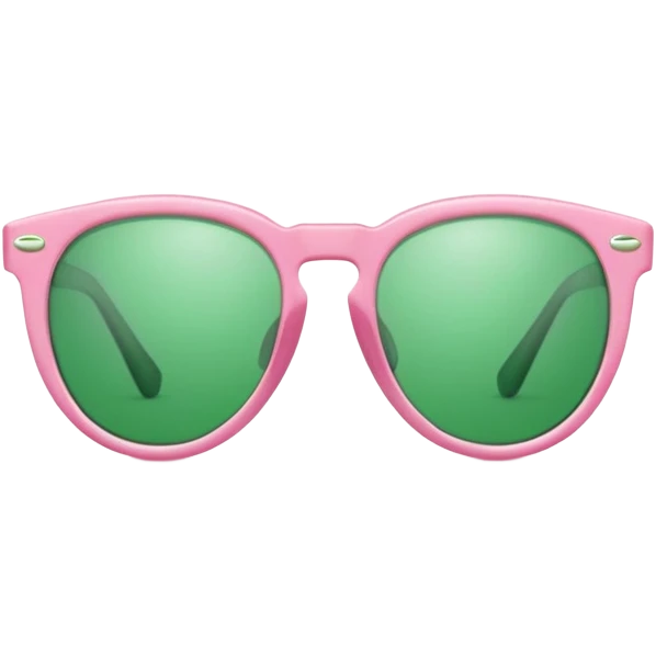 Sunglasses with the number 67 pink and green emoji