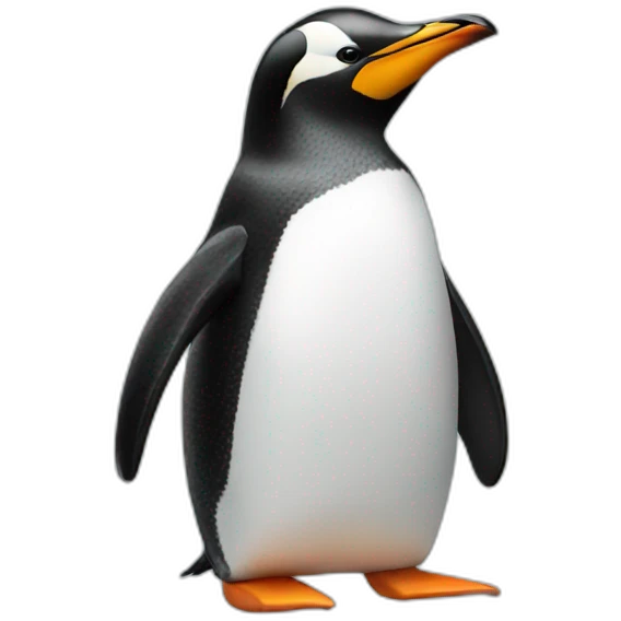 penguin in a top emoji