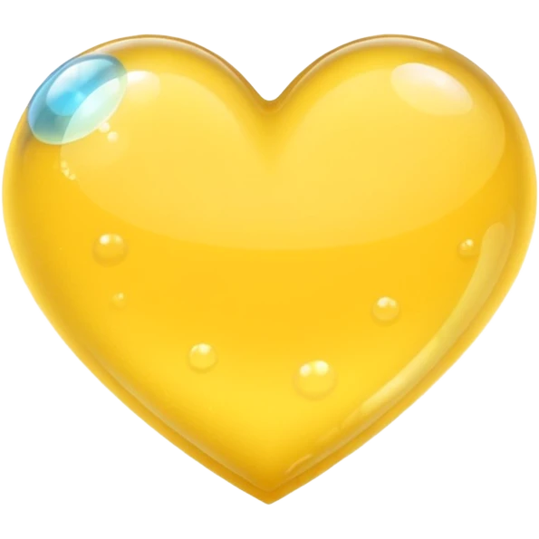 yellow heart with a bubble texture emoji