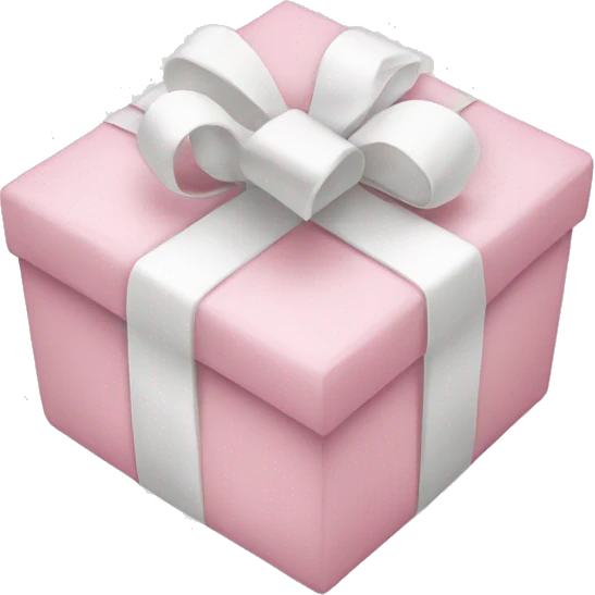 Light pink and white present emoji