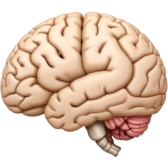 A human brain with a worm coming out of it emoji
