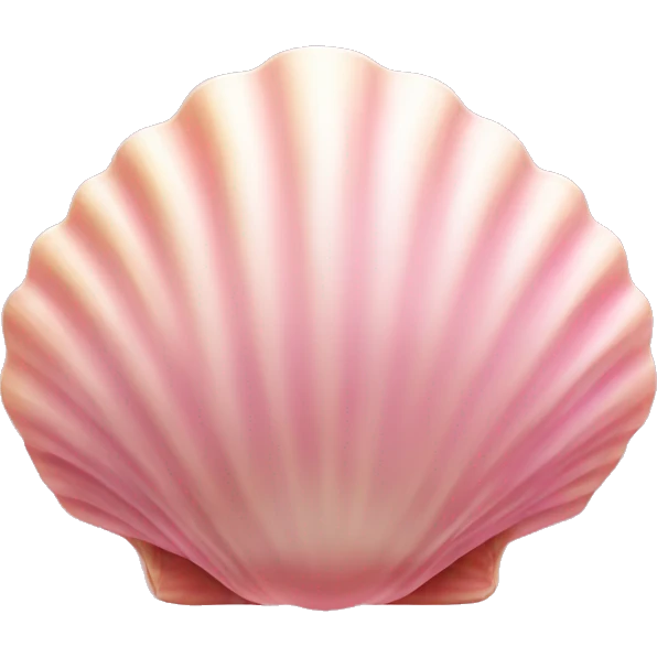 Pink seashell emoji