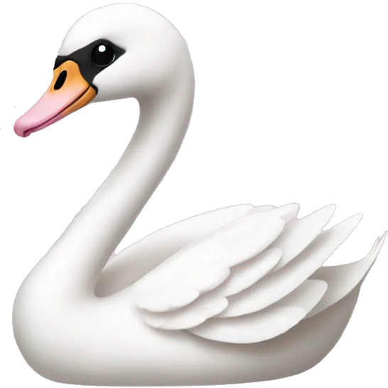swan with light pink bow emoji
