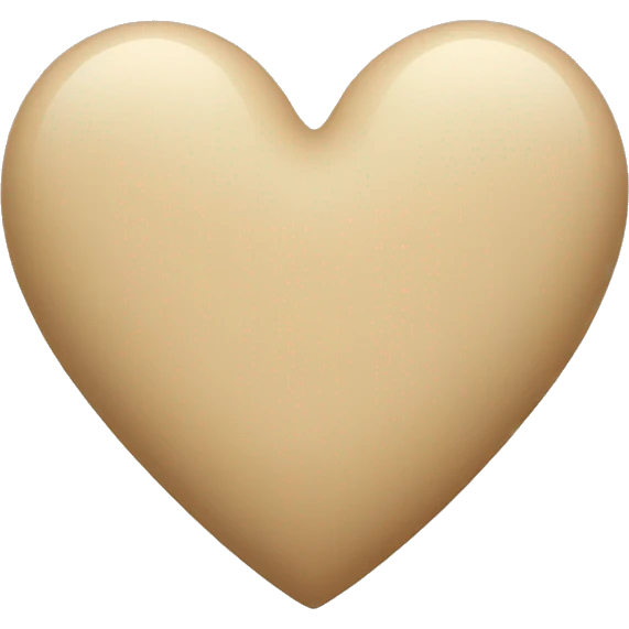 Beige heart emoji
