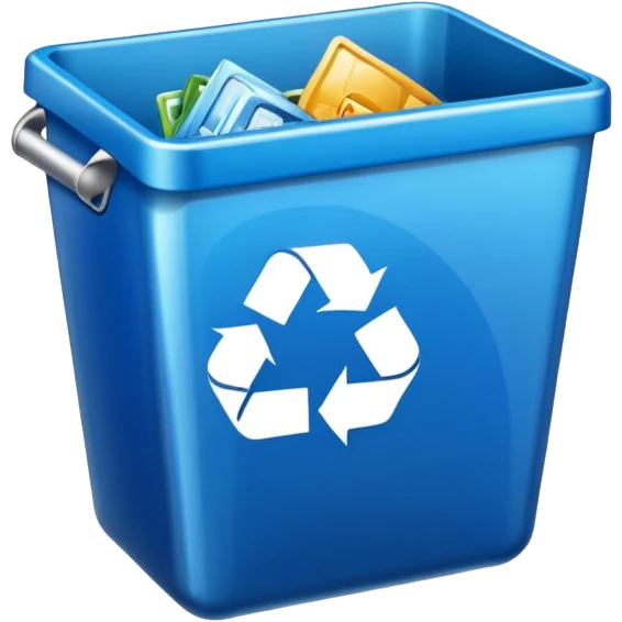 mac os icon recycle blue icon emoji