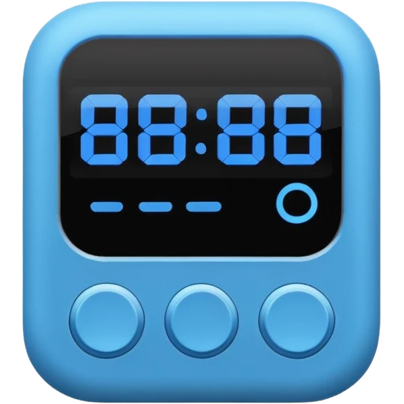 Focused Timer" (Blue Minimalist) emoji