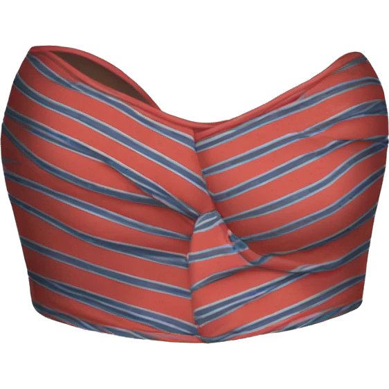 Striped tube top clothing emoji