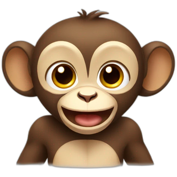 Cute Monkey excited emoji