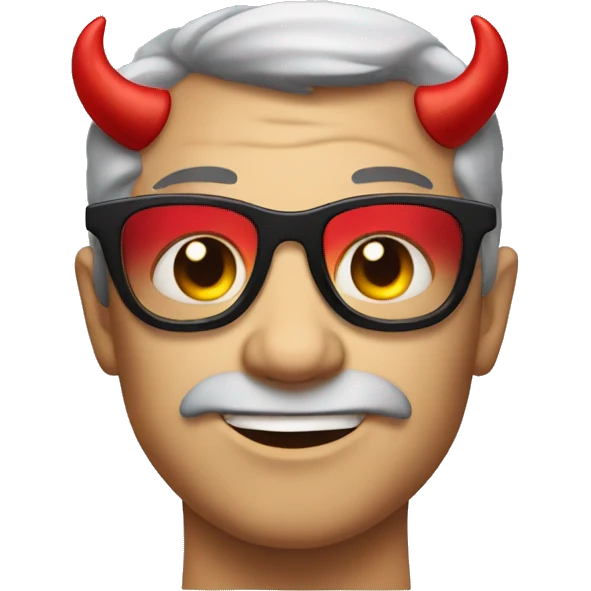 Cool glasses as devil emoji