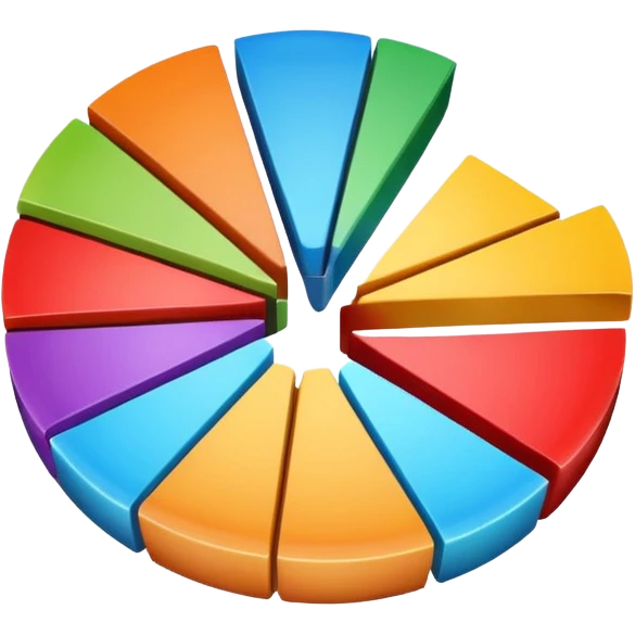 A sales graph with a pie chart emoji